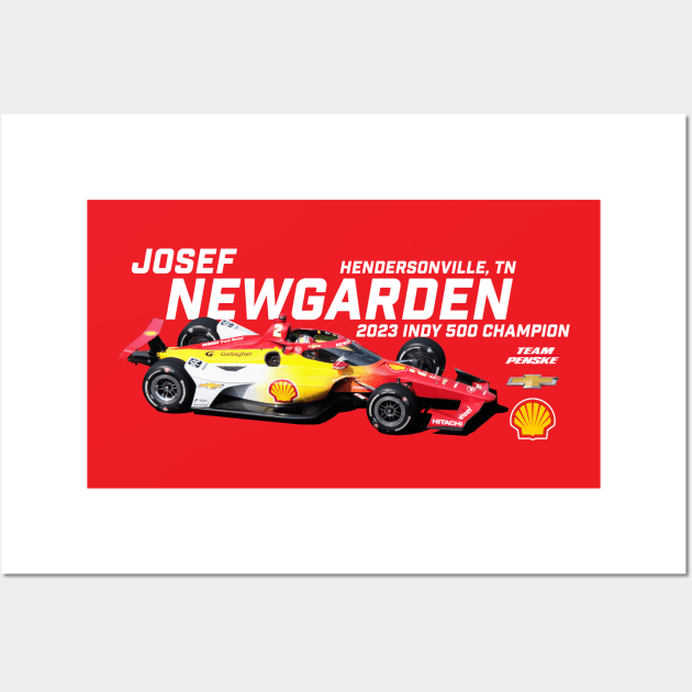 Newgarden Indy 2023 Winner (white) Wall Art by Sway Bar Designs